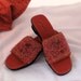 Red Beaded Slip-on Clogs