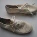 Simple and dirty white vintage keds sneaks .classic 1980s sneakers .6M .perfectly worn in and ready for more tearing to bits