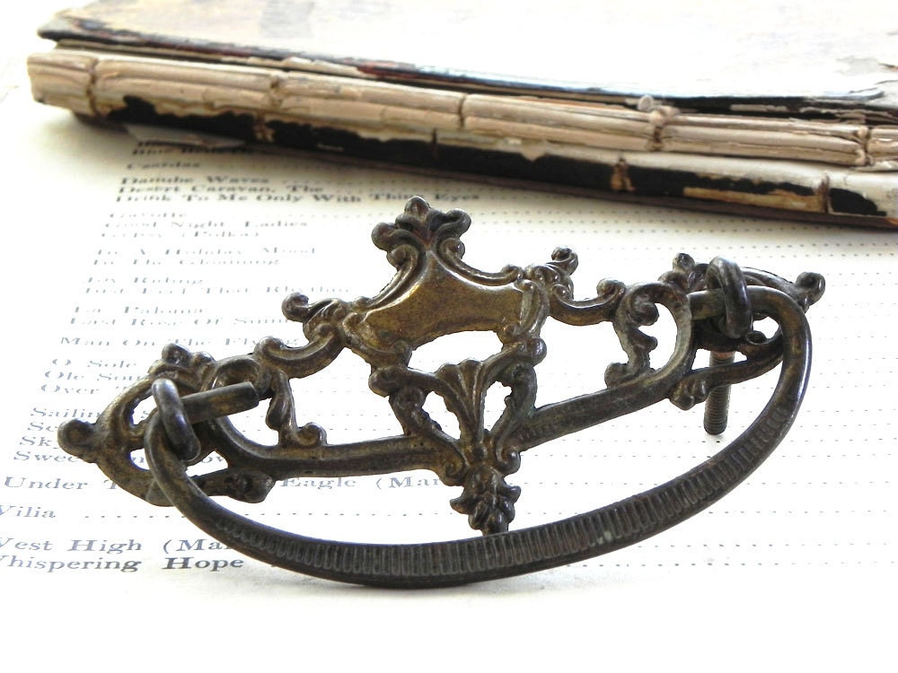 old brass drawer pulls