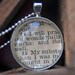 Personalized Vintage Bible Verse Pendant Necklace- Pick Your Verse