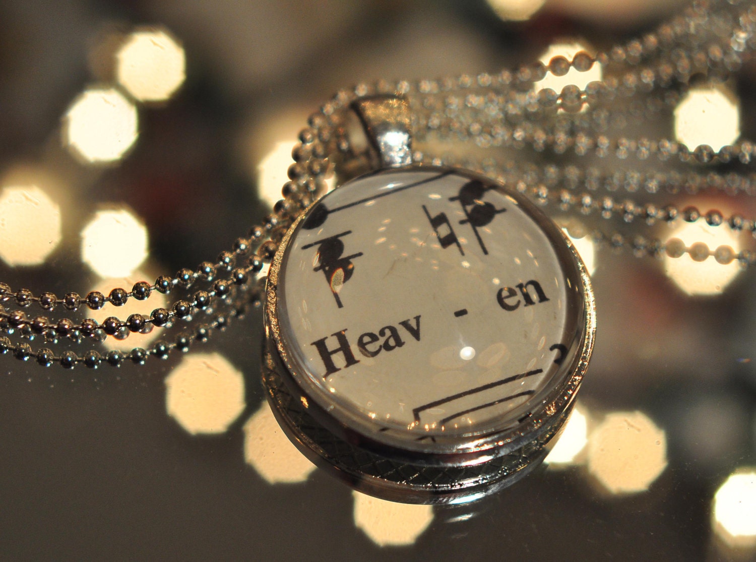 Music Note Necklace from Vintage Sheet Music Heaven