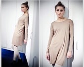 Capuccino Sensuality Muse  longsleeved cotton dress with buttons on the back ...
