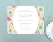 Fresh Floral Bridal Shower Invitations - Modern Wedding Shower Invites