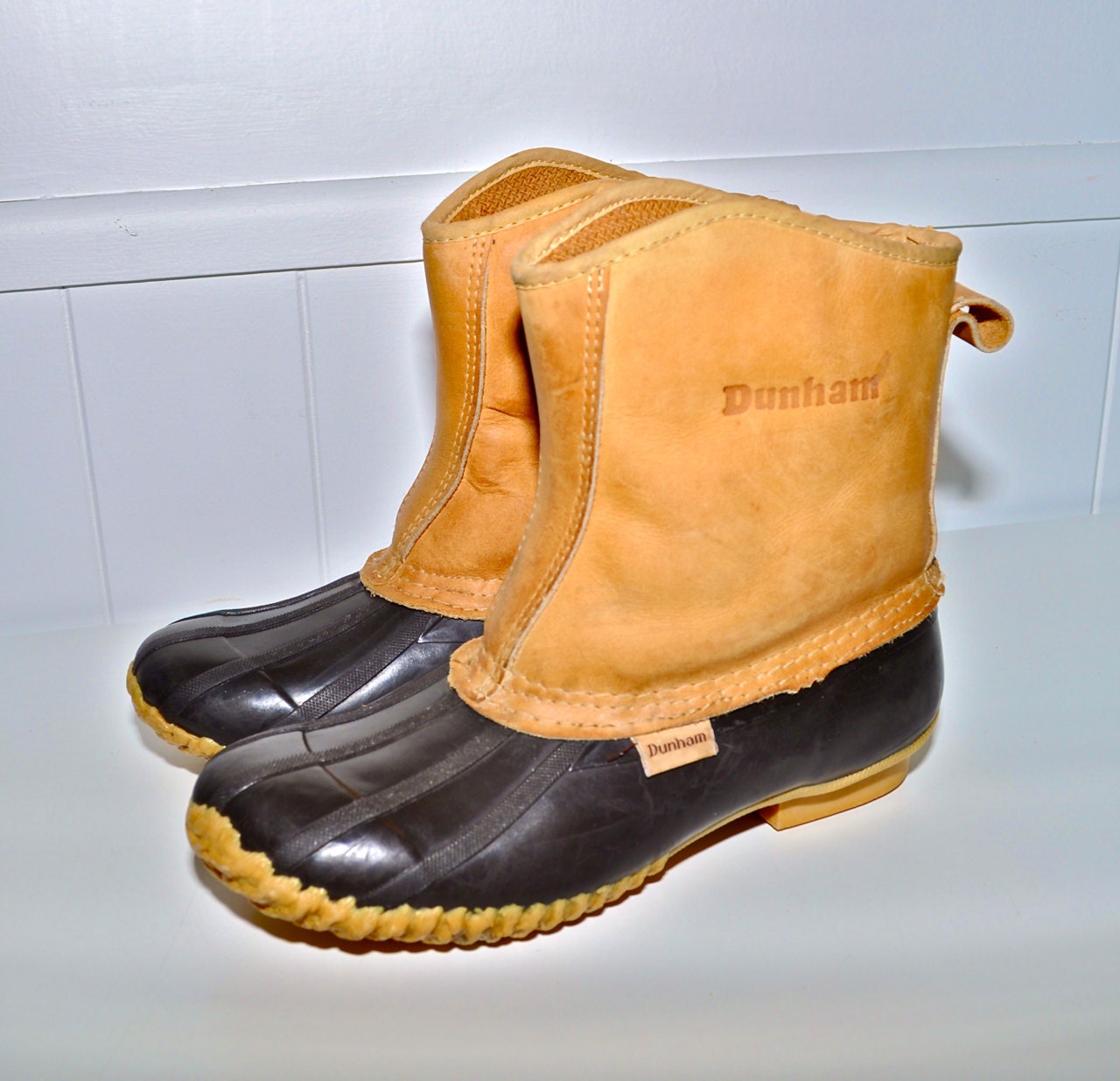 RUSTIC & RUGGED Vintage DUNHAM Duck Boots Leather and by louise49