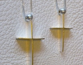 Sterling and 24K gold 3-D Cross