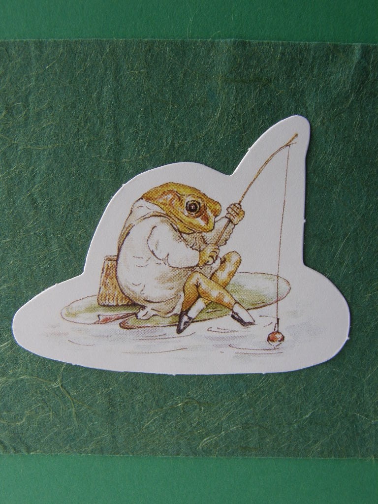 Jeremy Fisher card Beatrix Potter birthday card - Beatrix Potter HAPPY BIRTHDAY card - green frog card - frog birthday card charity card