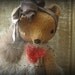 13 inch Lilac Giraffe in a Pale Pink Polka Dots Dress by Sasha Pokrass