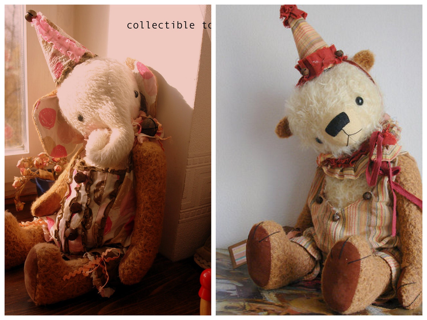 SUPER DEAL 2 PDF Epatterns for 20 inch Circus Bear and Elephant - by Sasha Pokrass plus the Patterns for Clown's Hats and Outfits