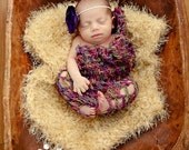 Furry mini blanket / faux pelt in tan - photography prop