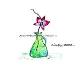 Orchid  Simply Stated I Love You Greeting Card Suitable For Framing 5 x 7