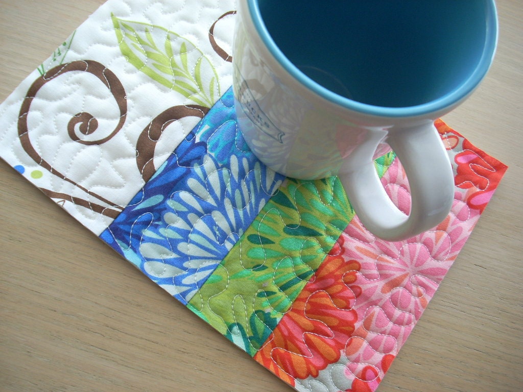 Birds of a Feather Mug Rug - FREE SHIPPING