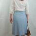 1970s blue skirt, preppy skirt, a line skirt, Schrader Sport, Size S M