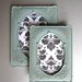 Vintage French-Inspired Frames, Aqua Frames, Oval Frames, Floral Frames, French Country, Shabby and Chic, Cottage Chic