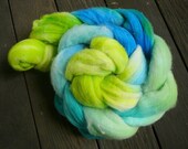 Hand painted merino wool roving  Party Store Catastrophe  3.75oz