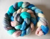 Hand painted Merino wool roving  Tribble Cannon  4.25 oz