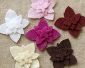 Berries and Cream - Dogwoods - 48 Die Cut Felt Flowers