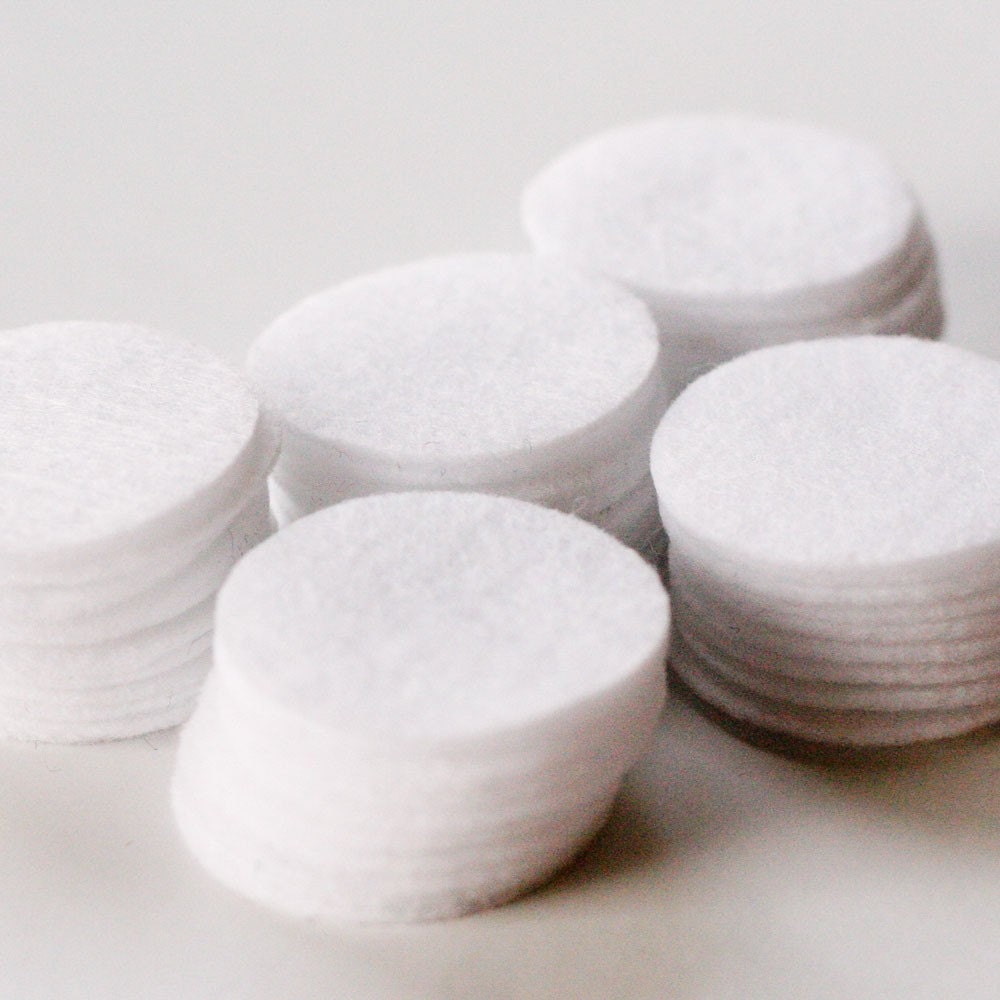 All White - 1.5 inch Circles - 50 Die Cut Felt Circles