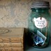 Running away money- ceramic label for jar