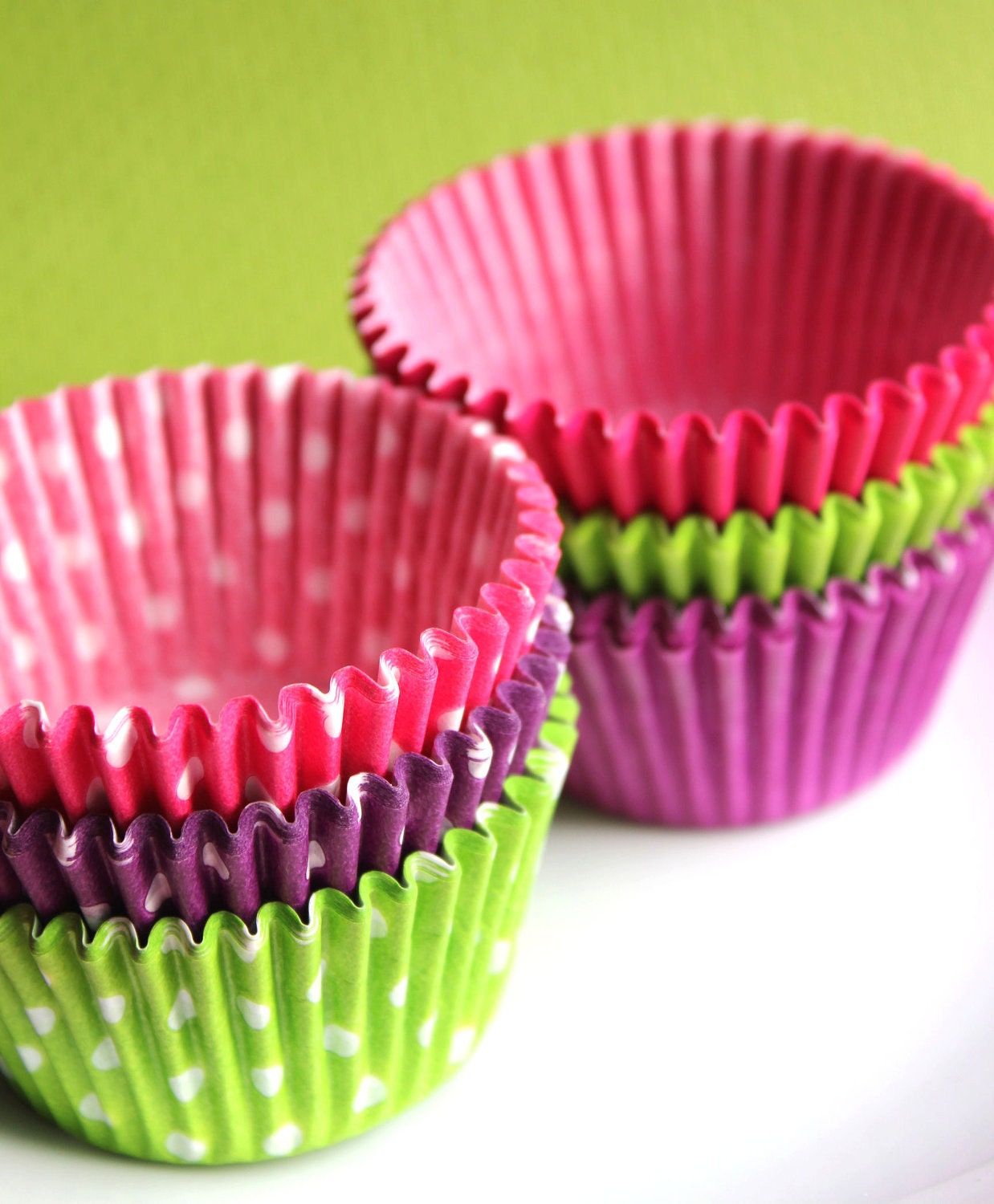 Girls Neon Fun Polka Dot Cupcake Liners in by thebakersconfections