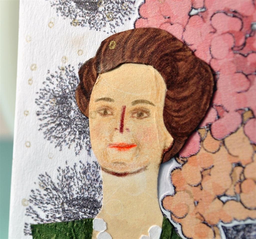 Rita Levi-Montalcini ACEO - women in science series - original art card collage