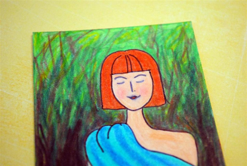 Jane ACEO - original art card