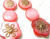 Beaded Earrings, Dangle Earrings, Salmon Earrings, Salmon Beaded Earrings, Fashion Earrings, Women's Earrings, Women's Jewelry