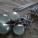 Summer Storm Earrings in Moss Aquamarine, Labradorite, Oxidized Sterling silver