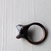 Ring Druzy Copper Geode Agate Gem Stone Frost Sugared Grey White Crystal Ice Handmade Raw Artisan