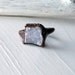 Geode Ring Druzy Copper Agate Gem Stone Frost Sugared White Patina Artisan Handmade