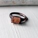 Copper Ring Imperial Topaz Crystal Warm Peach Raw Patina Artisan Handmade