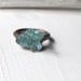 Copper Ring Aquamarine Ring Sky Blue Green Organic Raw Artisan Handmade