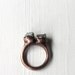 Copper Aquamarine Ring March Birthstone Pale Green Blue Artisan Handmade