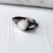Ring Druzy Copper Geode Pearl Gem Stone Frost Sugared White Crystal Handmade Raw Artisan