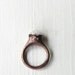 Ring Druzy Copper Geode Pearl Gem Stone Frost Sugared White Crystal Handmade Raw Artisan
