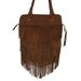 On Sale was 170 usd //Fringe Brown  Leather Bag