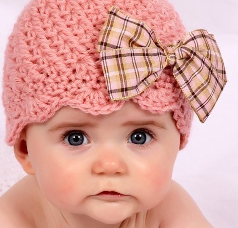 INSTANT DOWNLOAD Crochet Pattern Sweet Scalloped Beanie Pattern (5 Sizes Included Newborn to 10 Years) Permission to sell all finished items