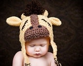 INSTANT DOWNLOAD Crochet Pattern Sweet Slumber Giraffe Hat (Sizes Newborn to 10 Years) Permission to sell all finished items