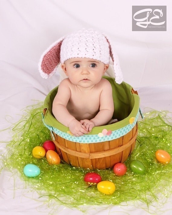 INSTANT DOWNLOAD Crochet Pattern Bunny Hat (Includes 4 Sizes: Preemie to 3 Years) Permission to sell all finished items