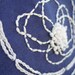 Blueprint Of Life... cell embroidered with glow-in-the-dark thread