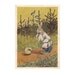 Illustration to Russian folk tale by Evgeniy Rachev. Postcard 1955.