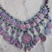 Very nice handmade Afghan Tribal Necklace. Mauve/rose color stones. Hand made.