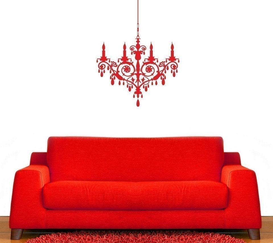 Crystal Chandelier - Vinyl Wall Decal Art Stickers Graphics