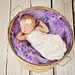 Pink Faux Fur Fabric Nest Long Pile Mongolian Blanket Basket Stuffer Newborns Baby Girl Photography Photo Prop - Ready to Ship