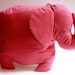 Plush Baby Elephant / Safari Red / Organic Cotton Stuffing