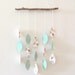 Leaf Mobile in Vintage Floral and Turquoise - OOAK