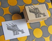 Hand Carved Mounted Brooklyn Bridge Stamp