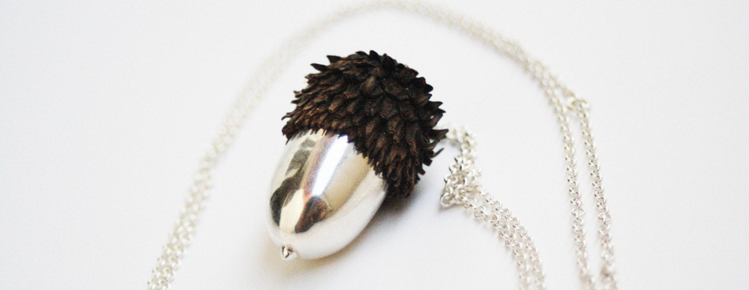 Silver Acorn necklace