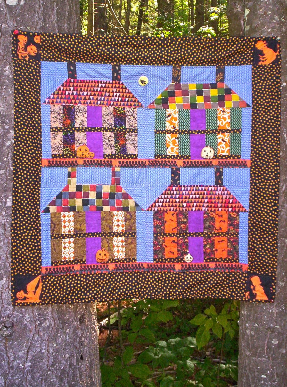 HALLOWEEN Wallhanging, Tablerunner , OOAK