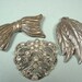 Vintage Dress Fur Shoe Clip Brooch and Half Buckle Leaf Bow Rhinestone