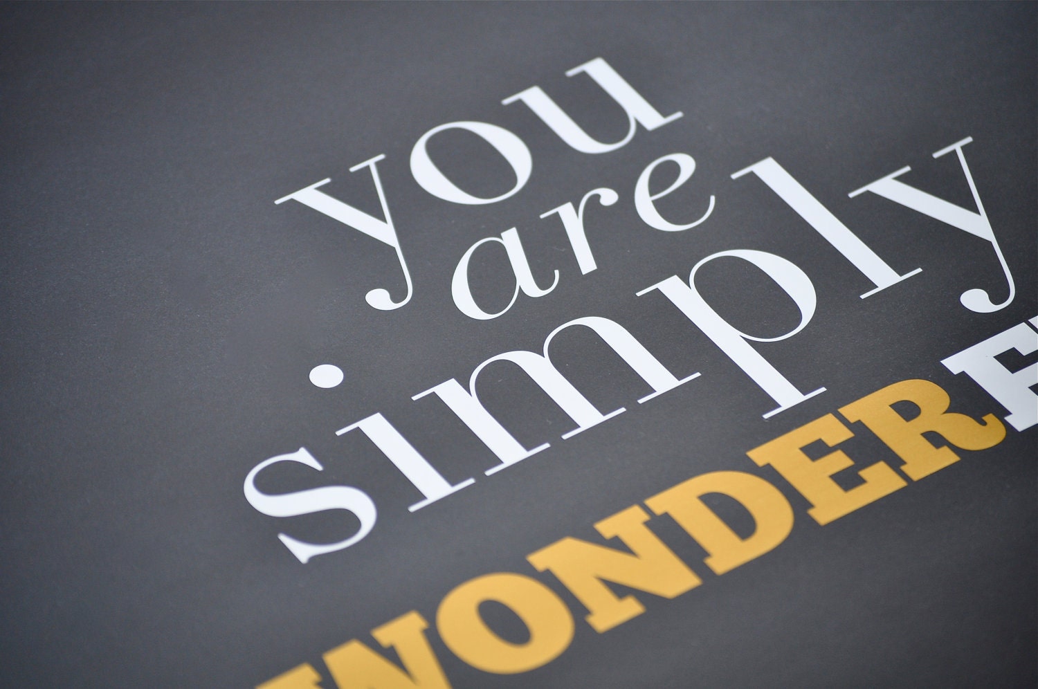 You Are Simply Wonderful Litho Print